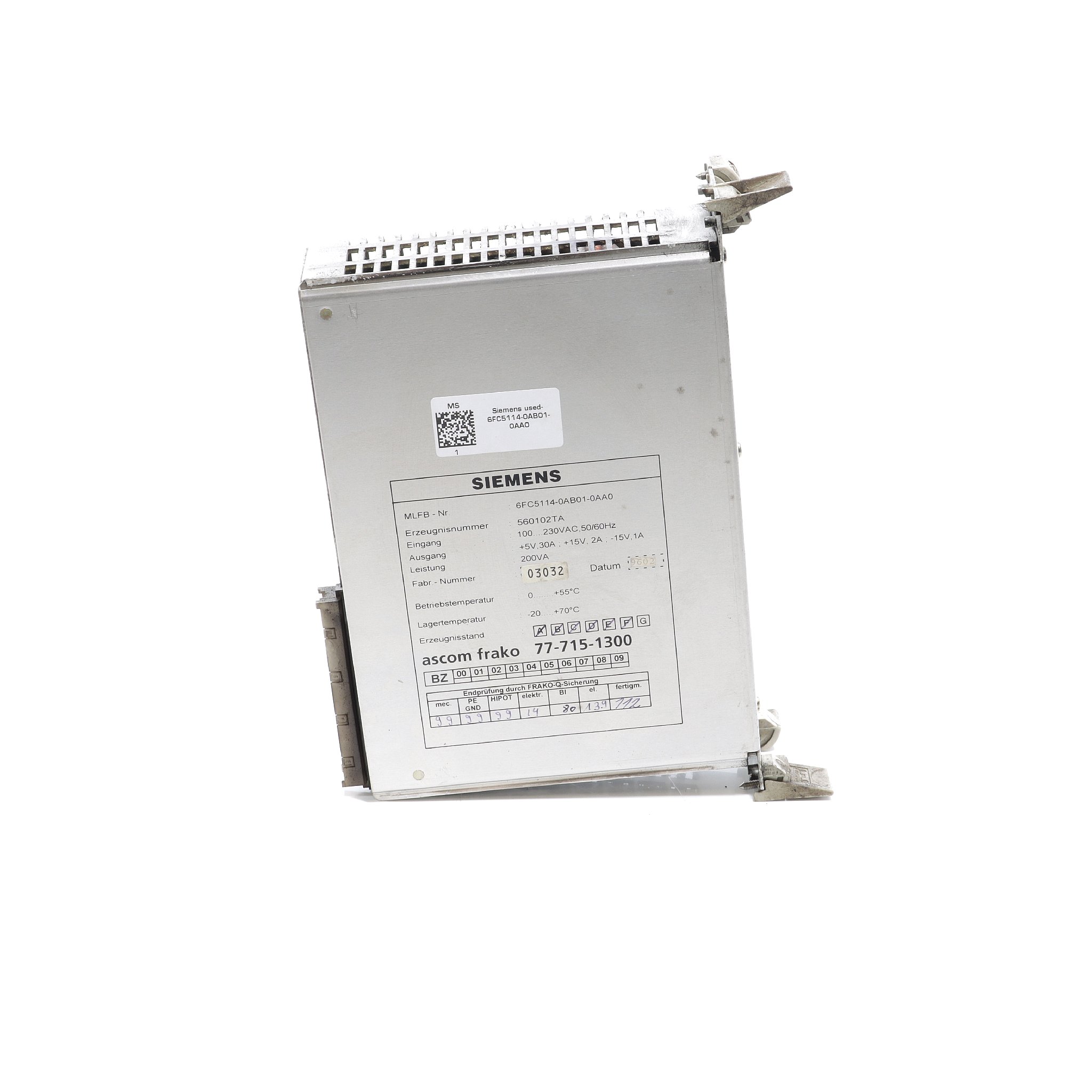 Sinumerik power supply unit  Used